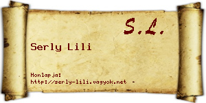 Serly Lili névjegykártya