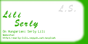 lili serly business card